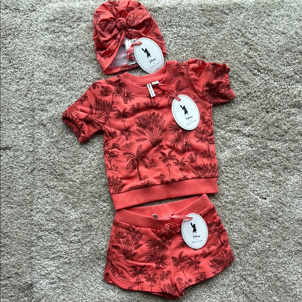 Disney x Janie and Jack Coral Tropical Outfit Set